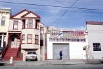 Stop Bryant Square, San Francisco, garage, steps, fire hydrant, buildings, PRSV07P02_03