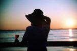 Fine Wine Lady, Sunset, Hat, Water, PSAV01P01_10