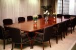 Conference Room, Table, flowers, chairs, 1980s