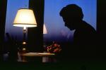 Staying late at the Office, desk, lamp, evening, businessman, 1980s