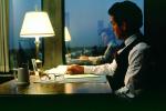 Staying late at the Office, desk, lamp, evening, businessman, 1980s, PWWV02P03_08