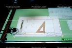 drafting table, triangle, drawing