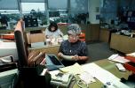 Women, Office Cubicle, telephone, phone, typewriter, desk, file folders, PWWV03P15_18