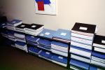 Binders, folders, paperwork, paper, stacks, blue, PWWV04P11_10