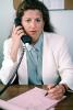 Business Woman, desk, phone, talking, conversing, connection, landline, writing pad, notes, PWWV05P02_03