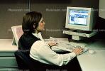 Business Woman, desk, computer, desktop, monitor, keyboard, PWWV05P03_12