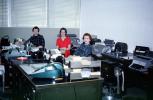Women in a 1950s Office, in-out files, typewriter, desk, madmen, 1950s