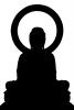 Buddha silhouette, Japanese Tea Garden, logo, shape, RCTV02P08_14M