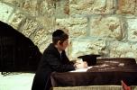 Western Wall, (Wailing Wall), Hassidic Jews Praying, Wilson's arch, tunnel, Jerusalem, RCTV04P05_19