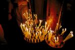 Candles, Church of the Nativity, Jostinian Basilica, Bethlehem, RCTV04P10_07.2649
