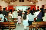 Church Service, Benches, Girls, Women, Antigua Guatemala