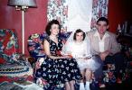 Mother, Daughter, Father, girl, dress, formal, First Holy Communion, 1940s, RCTV08P01_17