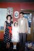 Mother, Daughter, Father, First Holy Communion, girl, dresses, formal, 1940s, RCTV08P01_18