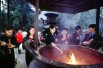 Women Burning Incense, Buddhist, Shinto Buddhism, Flame, Censer, Incense Burner, Koro