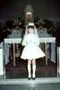 First Holy Communion, Catholic Church, dress, formal, Altar, Service, Girl, Shawl, Knee Socks, 1950sl, 1950s, RCTV11P04_02