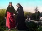 Nun walking with a woman