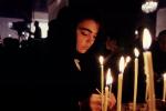Women lighting Candles, Church Services at the end of the fighting in Tblisi, 1992, RCTV12P01_04