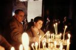 Women and Men lighting Candles, Church Services at the end of the fighting in Tblisi, 1992, RCTV12P01_07