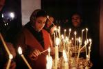 Women lighting Candles, Church Services at the end of the fighting in Tblisi, 1992, RCTV12P01_09