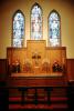 Stained Glass Window, Altar, Candles, RCTV12P04_11