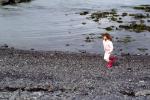 Girl, Pebbles, Water, Beach, Running
