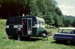 Trailer, 1960 Chevy Impala Station Wagon, campsite, children, July 1961, 1960s
