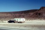 Roadside Stop, Trailer, east of Fallon Nevada, October 1980, 1980s