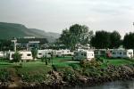 Trailers, campsite, Mosel River, Winingen Germany