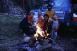 Campfire, Family, Smiles, Cold, 1950s, RVCV02P05_08