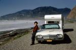Cowgirl, Ford Thunderbird, trailer, car, Coastline, Pacific Coast Highway, PCH, October 1962, 1960s