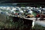 Trailers, Campsite, trucks, cars, River, October 1975, 1970s, RVCV02P09_16