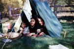 Backyard Camping, Tent, girls, June 1962, 1960s, RVCV02P10_17