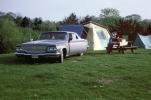 Plymouth, Tents and a Car, Campsite, Picnic Bench