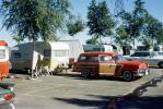 Ford Station Wagon, Trailer Camping, 1950s