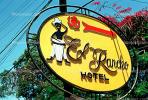 El Rancho Hotel, bongo drums, arrow, hat, man, RVHV03P14_11