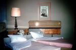 Beds, Lamp, Pillow, inside, interior, 1960s