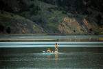 Girls Rowing in Bolinas Lagoon, PCH, Stinson Beach, Marin County