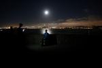 Nighttime over San Francisco, Moon, Moonglow, Wheelchair, RVLD02_216