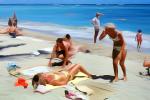 Sun Worshippers on the Sandy Beach, Abstract, RVLD02_223