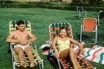 Woman, Man, Retro, Lounge, lounging, smiles, Lawn, September 1952, 1950s, RVLV01P02_06