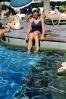 Woman at Poolside, Relaxing, Bathingcap, 1950s, RVLV01P02_08