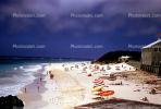 Beach, Sand, Ocean, Parasol, Sandy, Paget Bermuda, 1950s, RVLV01P03_03