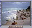 Beach, Sand, Ocean, Parasol, Crowded, Bermuda, 1967, 1960s, RVLV01P04_02