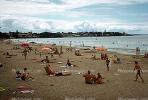 Beach, Sand, Ocean, Auckland, New Zealand, 1968, 1960s, RVLV01P04_03.2653
