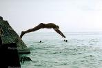 Man Diving into the Black Sea, Sochi Russia,1980s, RVLV01P06_18.2653