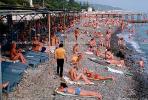 Crowded Beach, People, Crowds, Water, Sochi, Black Sea, 1980s