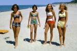Girls walking on the beach, June 1964, 1960s, RVLV01P07_12B