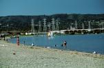 Beach, rocks, jetty, hills, Coyote Point Recreation Area, San Mateo