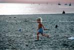 Little Boy Running at theBeach, sand, water, cute, barefoot, trunks