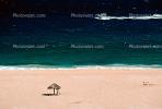 Beach, Pacific Ocean, sand, Lone Parasol